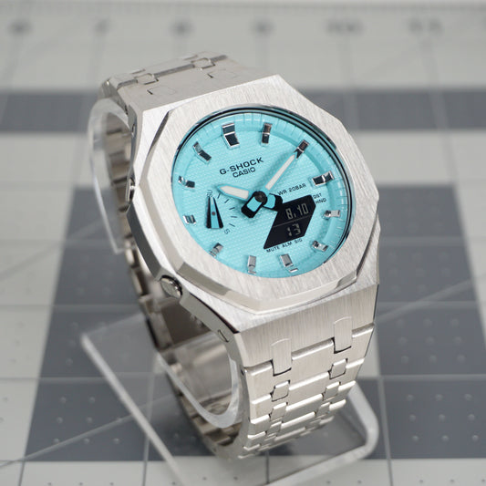 TIFFANY SKY SILVER G-SHOCK CASIOAK GA-2100 - BRUSHED FINISH